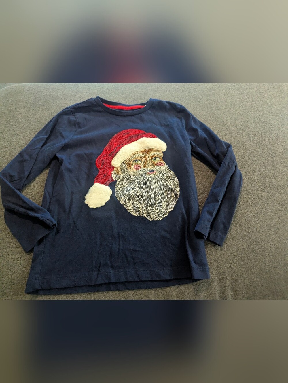 Mini Boden Super Stitch Santa Shirt